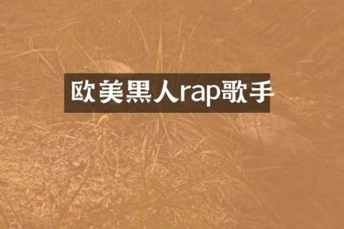 欧美黑人rap歌手