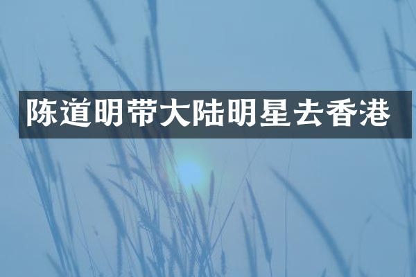 陈道明带大陆明星去香港