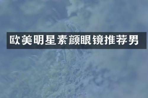 欧美明星素颜眼镜推荐男
