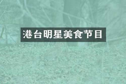 港台明星美食节目