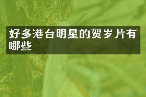 好多港台明星的贺岁片有哪些