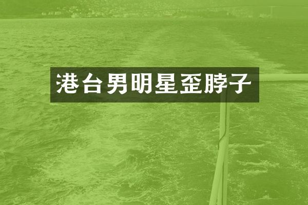 港台男明星歪脖子