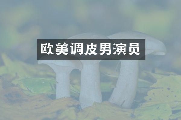 欧美调皮男演员