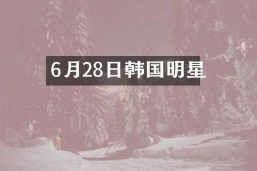 6月28日韩国明星