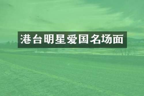 港台明星爱国名场面