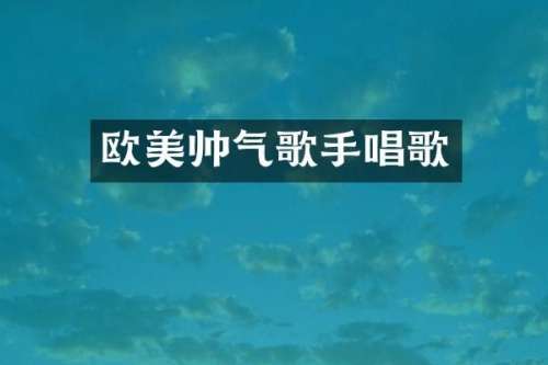 欧美帅气歌手唱歌