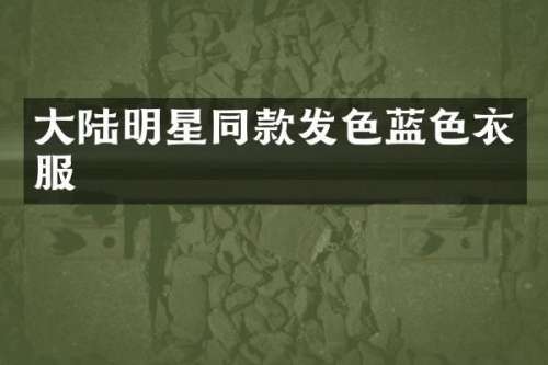 大陆明星同款发色蓝色衣服