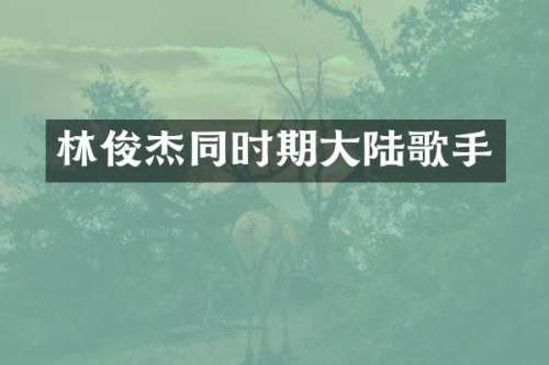 林俊杰同时期大陆歌手