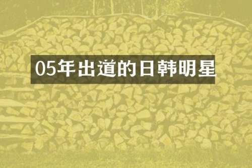 05年出道的日韩明星
