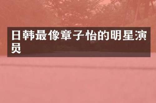 日韩最像章子怡的明星演员