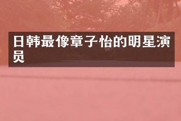 日韩最像章子怡的明星演员