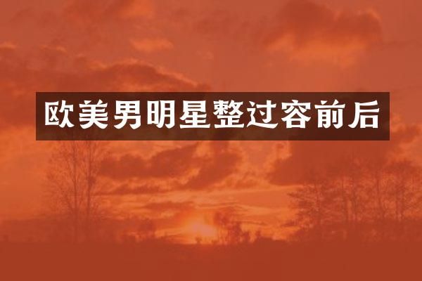 欧美男明星整过容前后