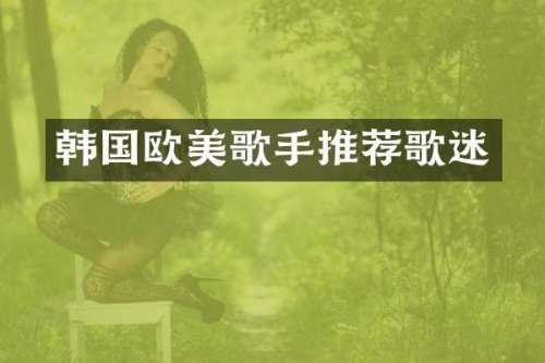 韩国欧美歌手推荐歌迷