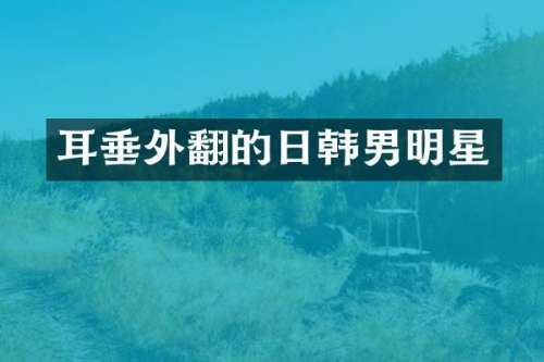 耳垂外翻的日韩男明星