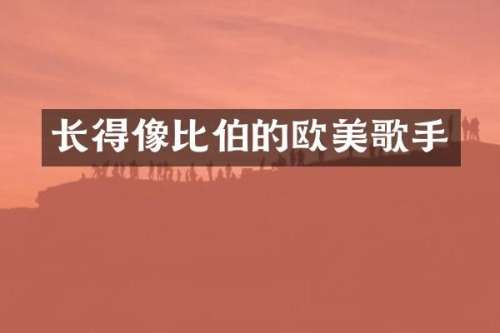 长得像比伯的欧美歌手