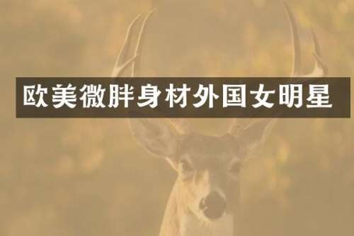 欧美微胖身材外国女明星