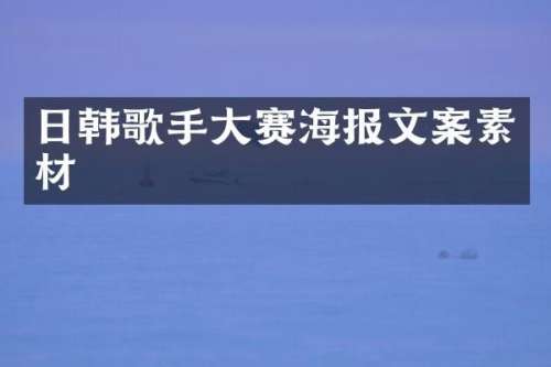 日韩歌手大赛海报文案素材