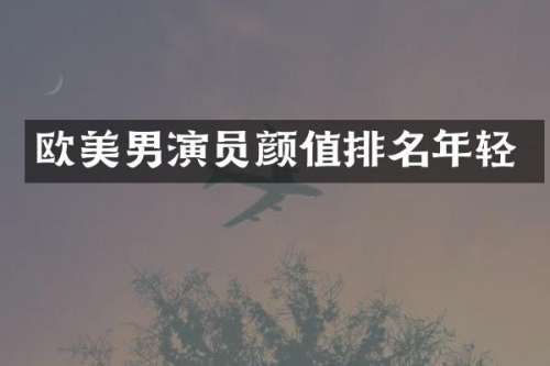 欧美男演员颜值排名年轻