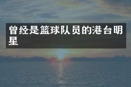曾经是篮球队员的港台明星