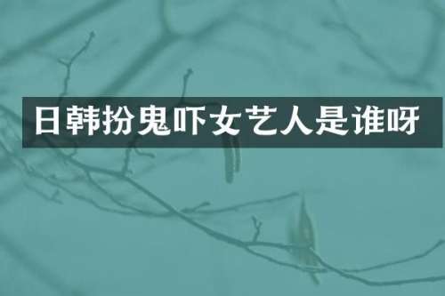 日韩扮鬼吓女艺人是谁呀