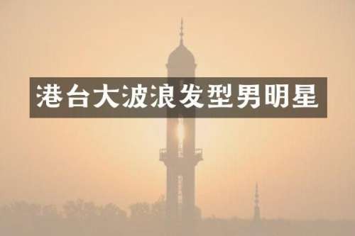 港台浪发型男明星