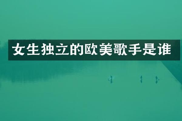 女生独立的欧美歌手是谁