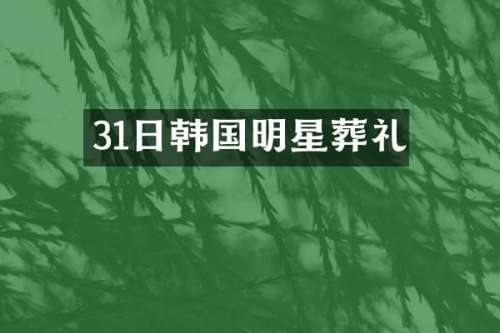 31日韩国明星葬礼