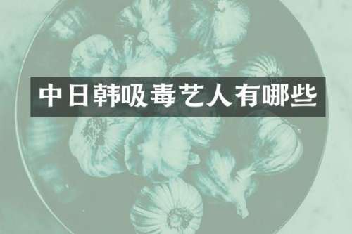 中日韩吸毒艺人有哪些