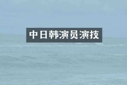 中日韩演员演技