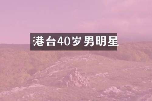 港台40岁男明星