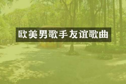 欧美男歌手友谊歌曲