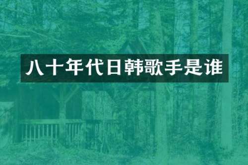 八十年代日韩歌手是谁