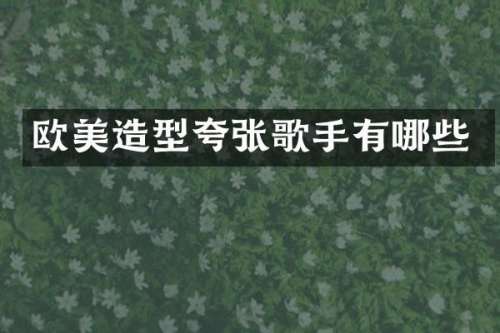 欧美造型夸张歌手有哪些