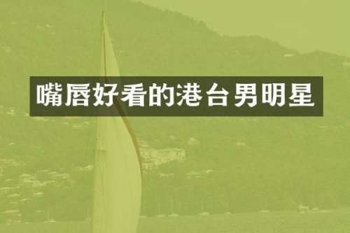 嘴唇好看的港台男明星