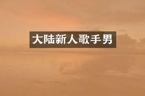 大陆新人歌手男