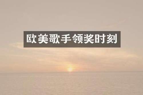 欧美歌手领奖时刻