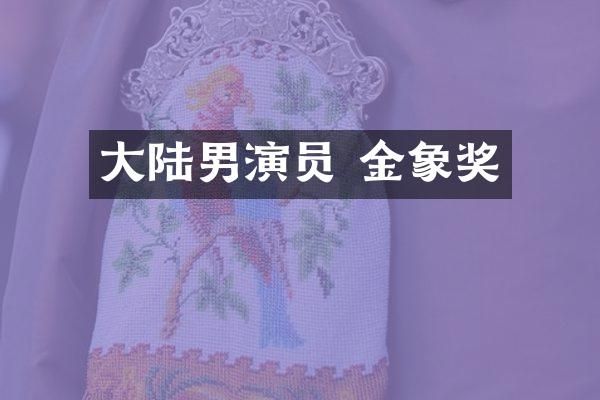 大陆男演员 金象奖