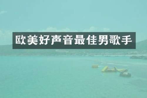 欧美好声音最佳男歌手