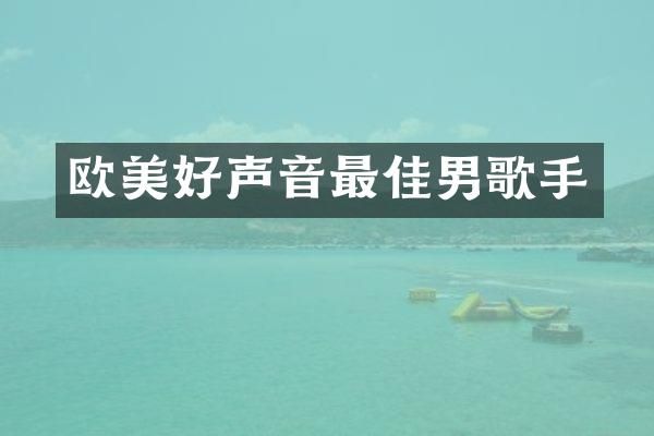 欧美好声音最佳男歌手
