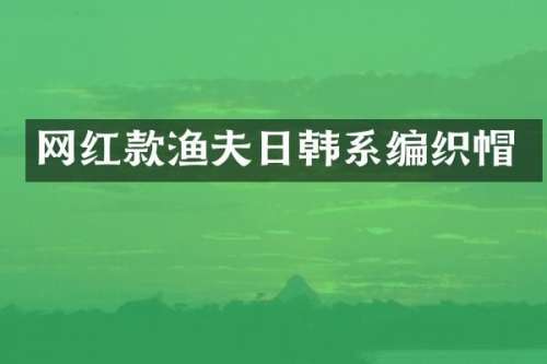 网红款渔夫日韩系编织帽