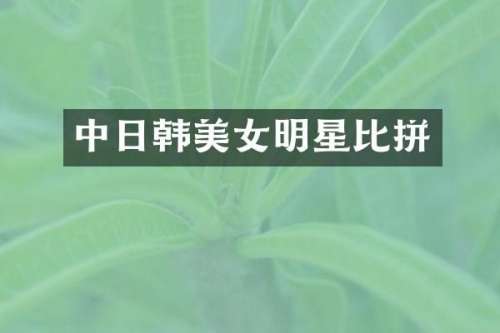 中日韩明星比拼