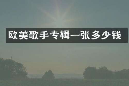 欧美歌手专辑一张多少钱