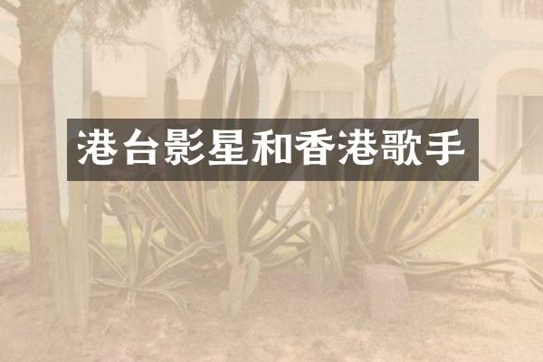 港台影星和香港歌手