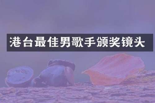 港台最佳男歌手颁奖镜头
