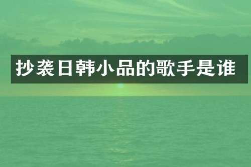 抄袭日韩小品的歌手是谁