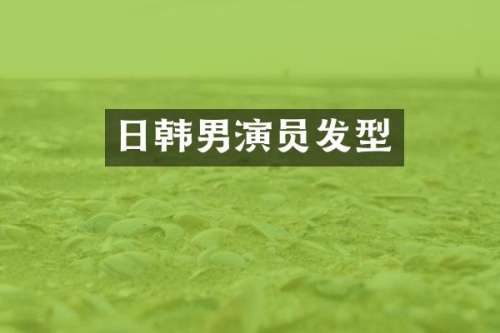 日韩男演员发型