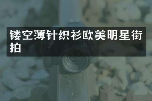 镂空薄针织衫欧美明星街拍