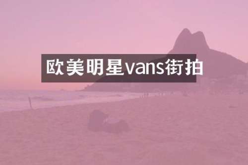 欧美明星vans街拍