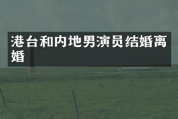 港台和内地男演员结婚离婚