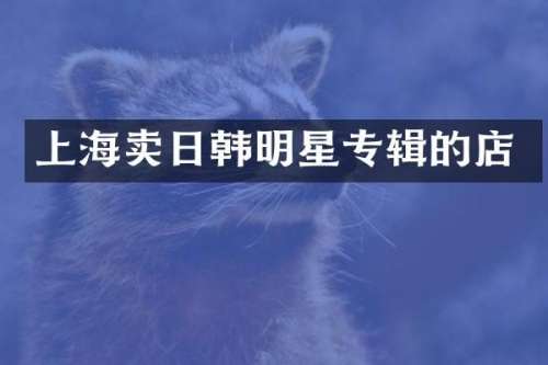 上海卖日韩明星专辑的店